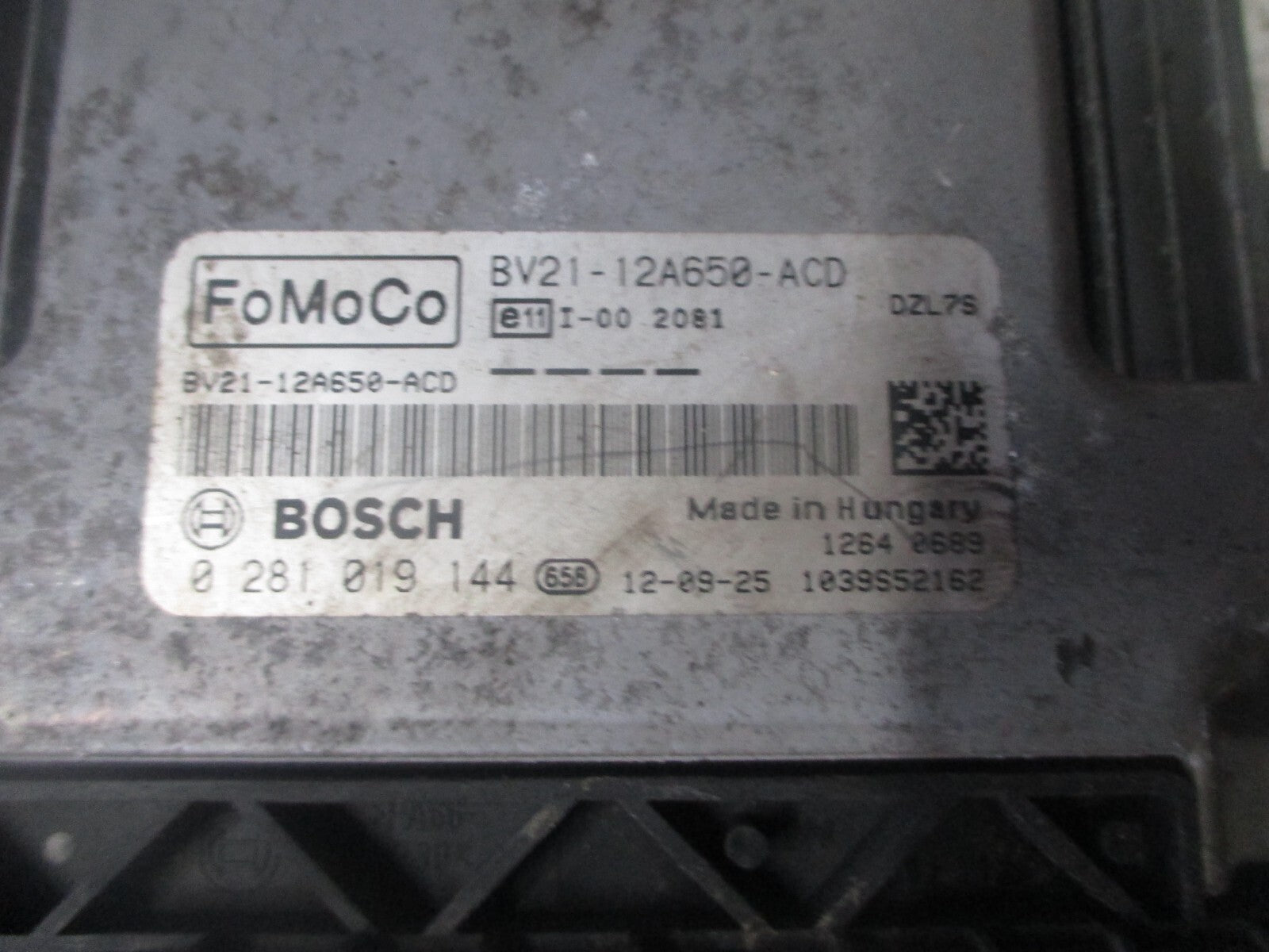 FORD FIESTA MK7 2012 1.4 TDCI ECU ENGINE CONTROL MODULE BV2112A650ACD