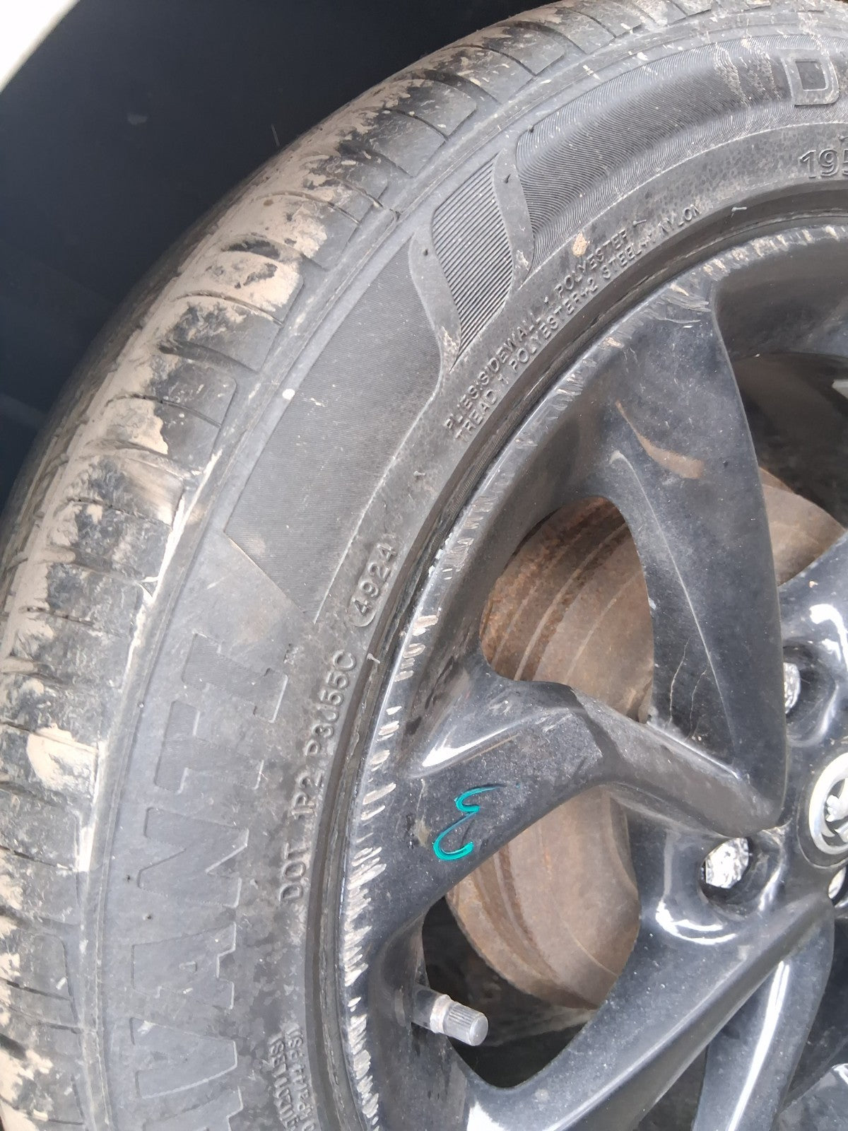 2019 VAUXHALL CORSA E 16 INCH ALLOY WHEEL WITH TYRE 195/55R16 REF 3