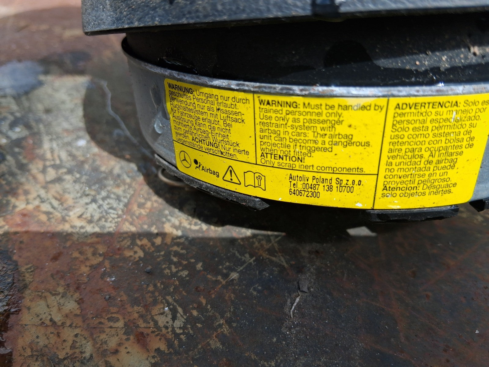2019 MERCEDES BENZ SPRINTER W907 STEERING WHEEL SRS AIRBAG 0008605801
