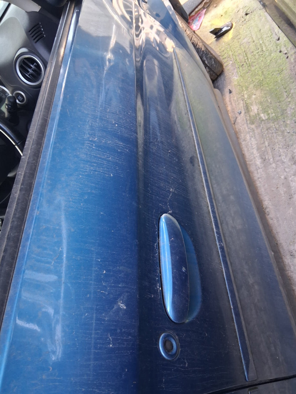 2016 MITSUBISHI MIRAGE MK6 OSF DRIVER SIDE FRONT RIGHT BARE DOOR REMIS BLUE T36