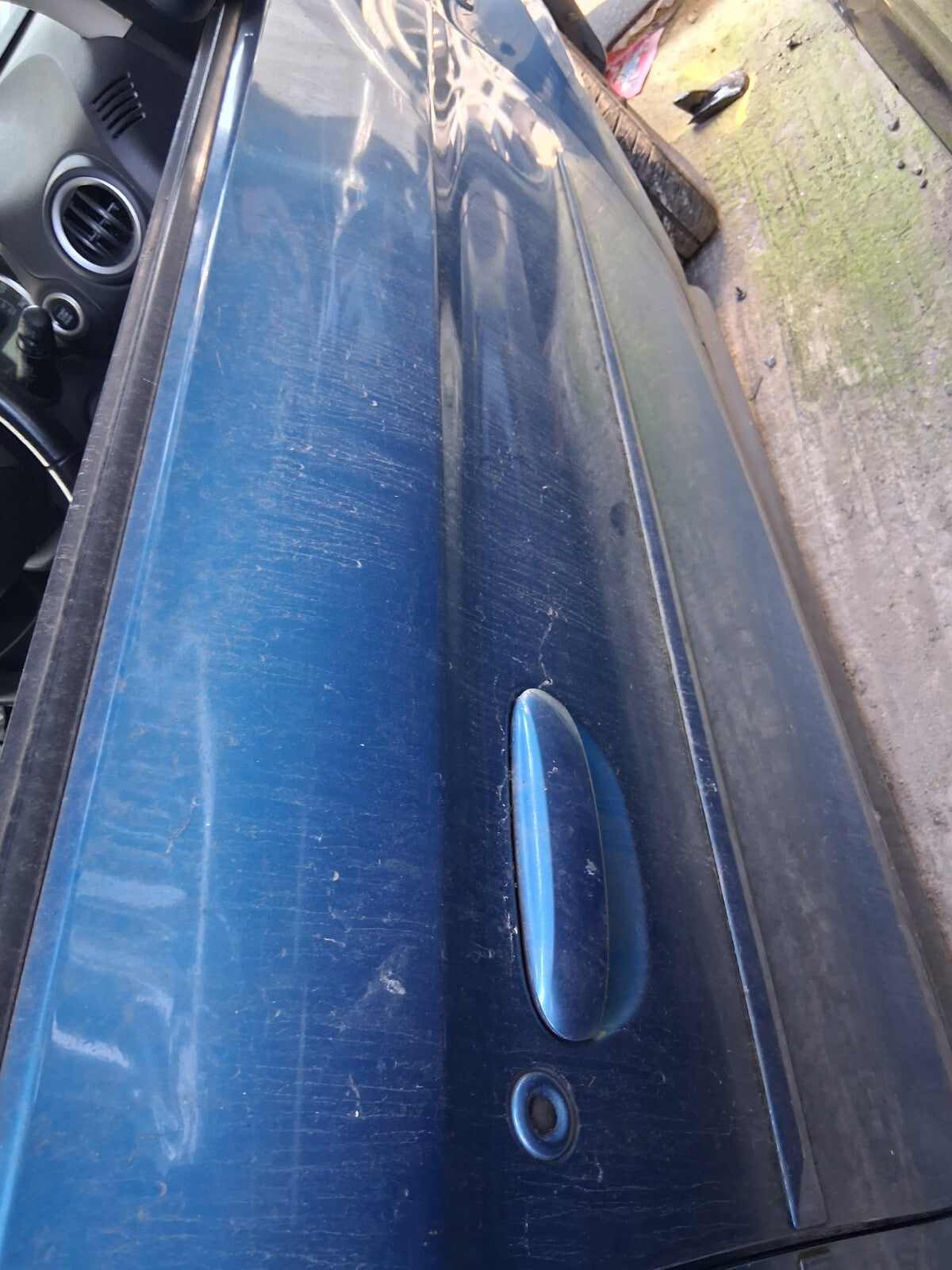 2016 MITSUBISHI MIRAGE MK6 OSF DRIVER SIDE FRONT RIGHT BARE DOOR REMIS BLUE T36