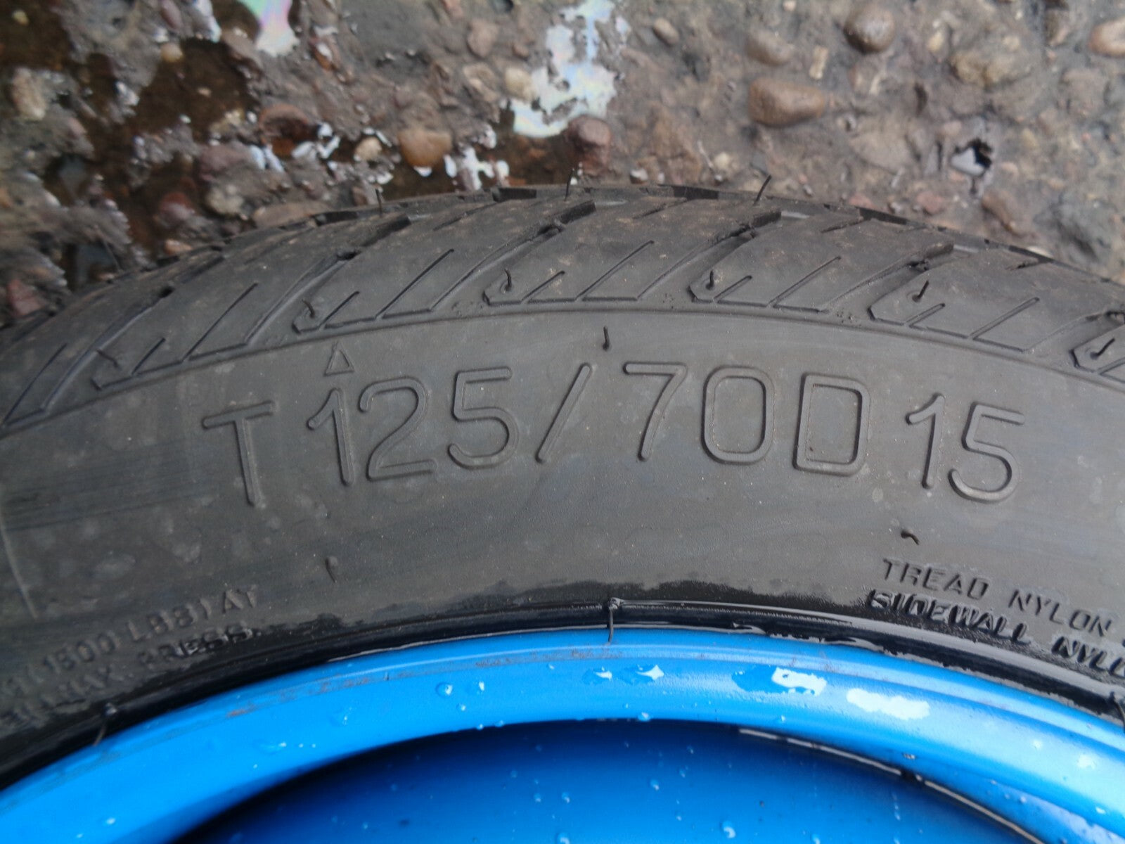 CHEVROLET TACUMA 15 INCH STEEL WHEEL WITH TYRE 4 STUD T125/70D15