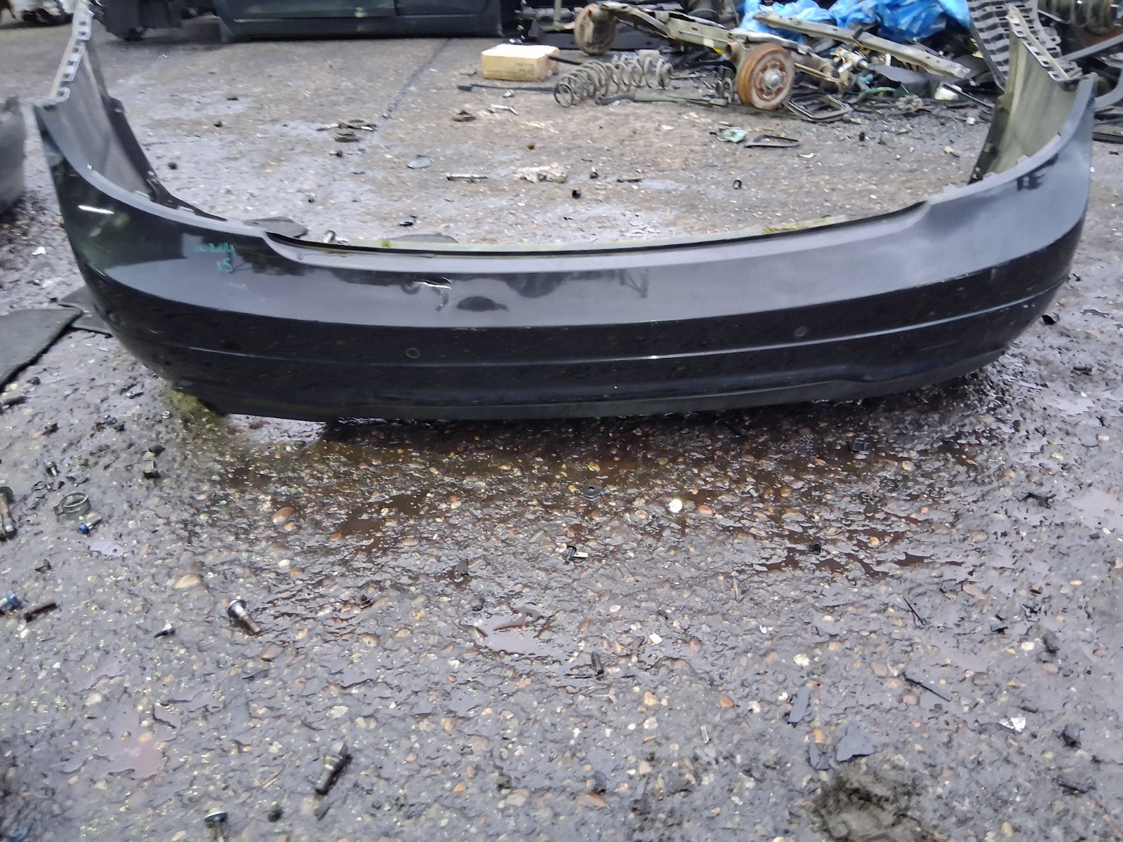 2015 MERCEDES W204 C CLASS COMPLETE REAR BUMPER BLACK