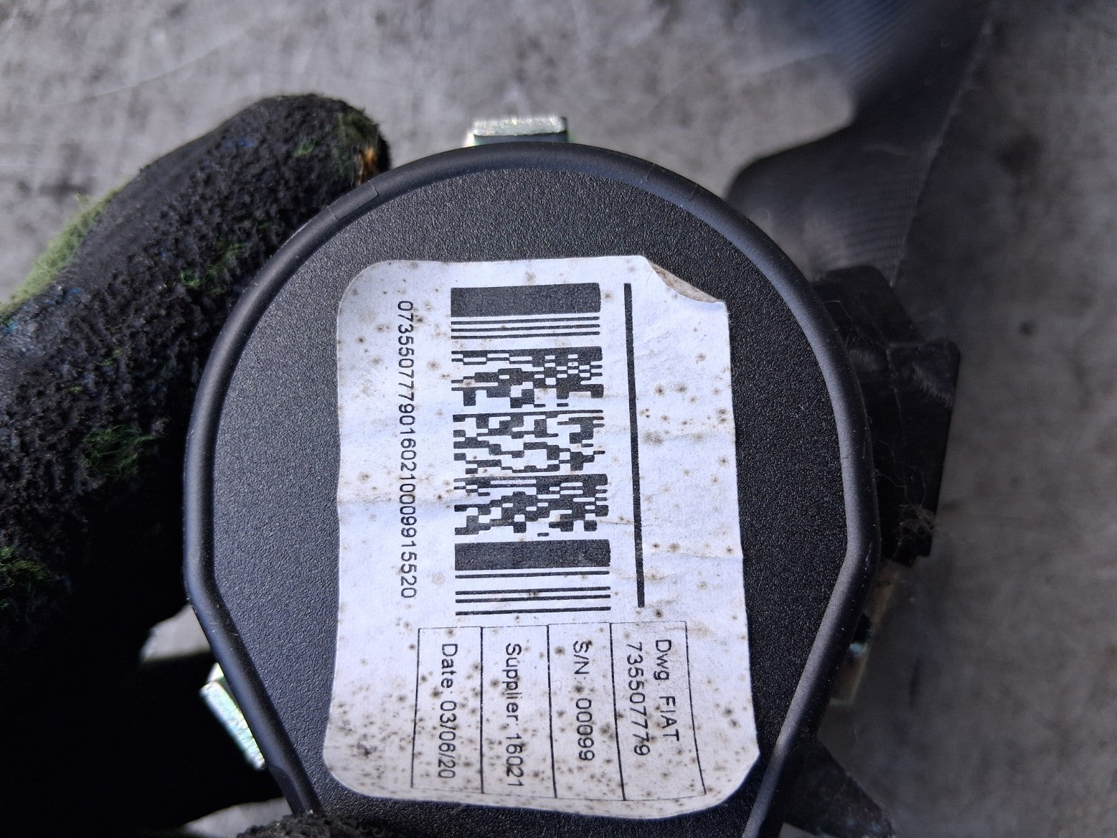 2021 PEUGEOT BOXER MK3 NSF PASSENGER SIDE FRONT LEFT SEAT BELT A892271