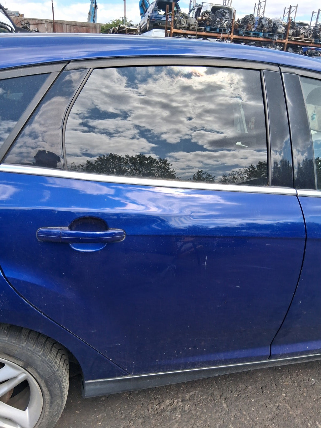 2015 FORD FOCUS MK3 OSR DRIVER SIDE REAR BARE DOOR DEEP IMPACT BLUE MET HF