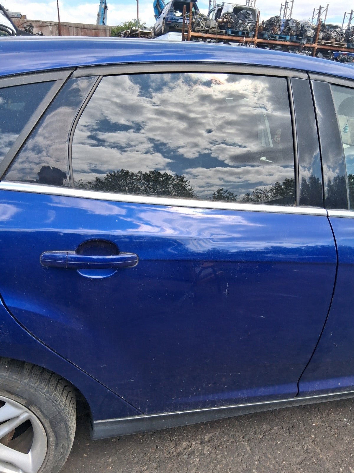 2015 FORD FOCUS MK3 OSR DRIVER SIDE REAR BARE DOOR DEEP IMPACT BLUE MET HF