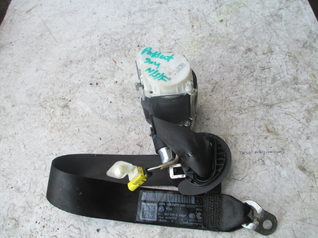 VW VOLKSWAGEN PASSAT 2014 B7 NSF PASSENGER SIDE FRONT DOOR SEAT BELT 3C1857705Q