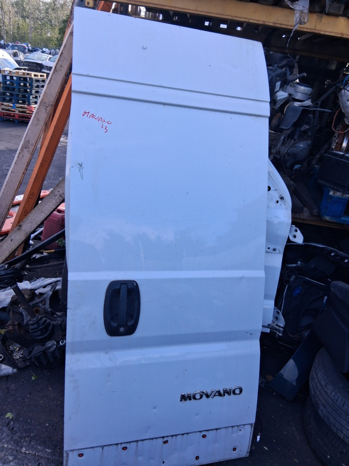 2023 VAUXHALL MOVANO C MK3 OSR DRIVER SIDE REAR DOOR WHITE