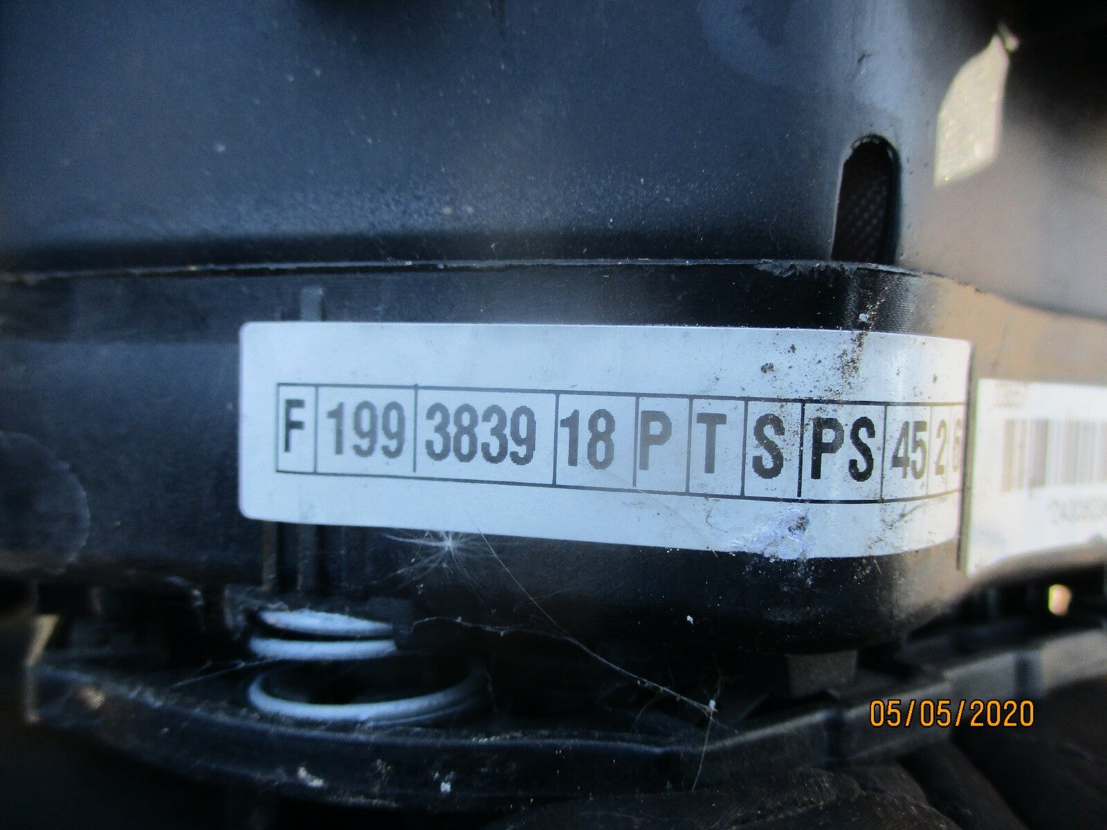 FIAT GRANDE PUNTO 2008 STEERING WHEEL DRIVER SIDE AIRBAG AIR BAG 07354104460
