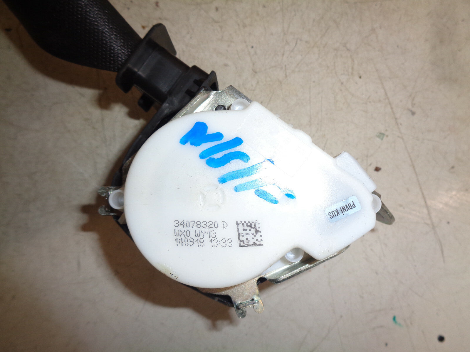 BMW 1 SERIES F20 2019 NSF PASSENGER SIDE FRONT SEAT BELT ASSEMBLY 34078320D