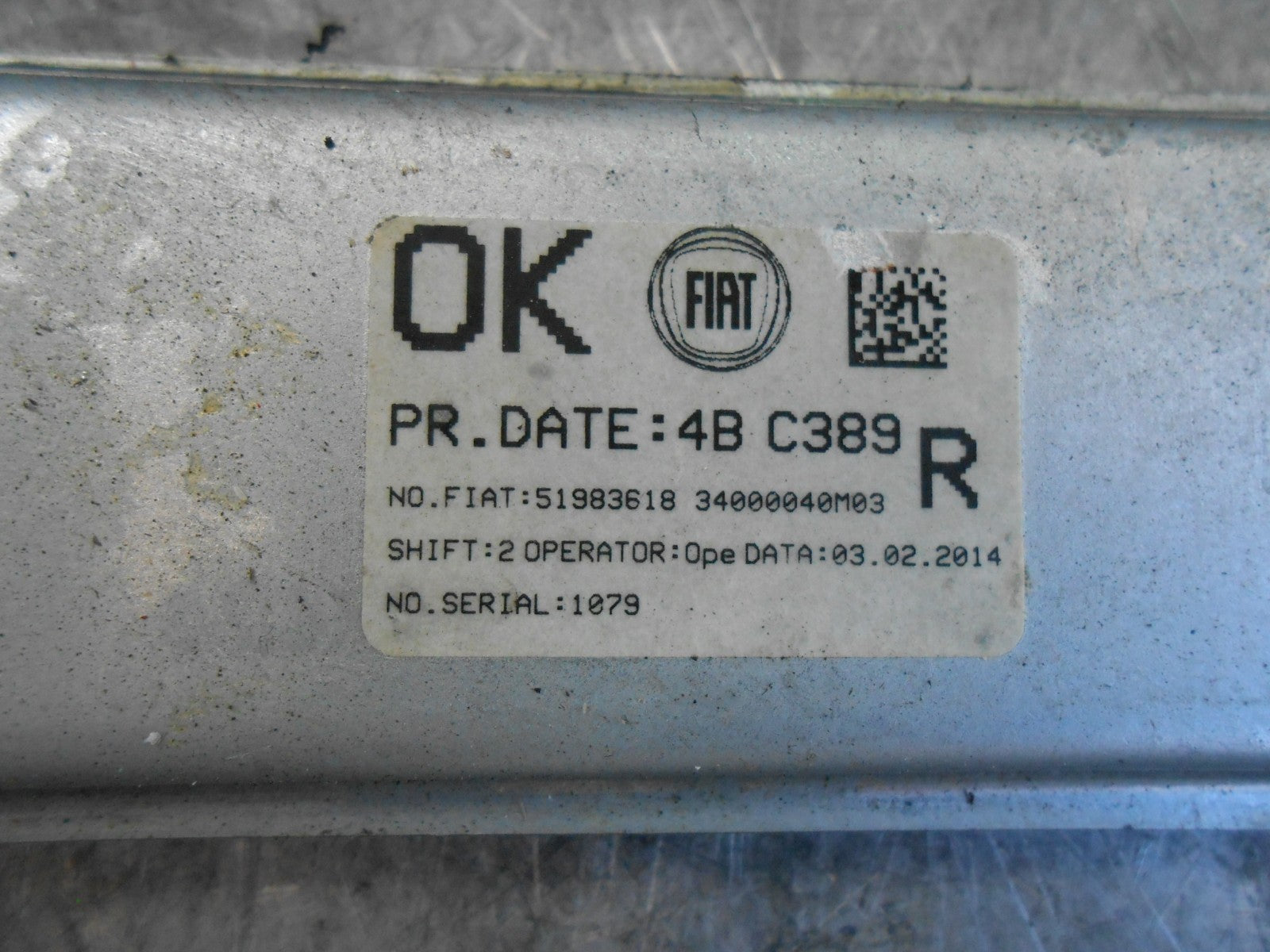 FIAT PANDA 319 (MK3) 2014 OSR DRIVER SIDE REAR MANUAL WINDOW REGULATOR 51983618