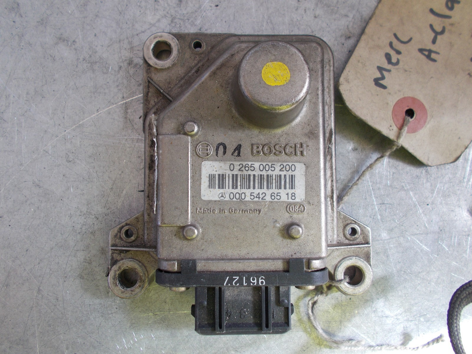 2001 MERCEDES A CLASS W168 TURN RATE ESP SENSOR 0265005200 0005426518