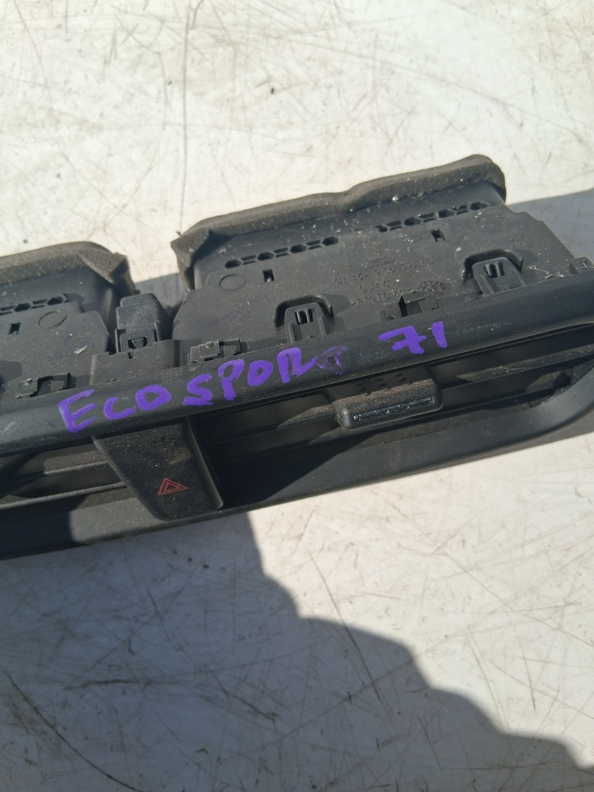 2021 FORD ECOSPORT CENTRE DASHBOARD AIR VENTS GN1519K617ACW