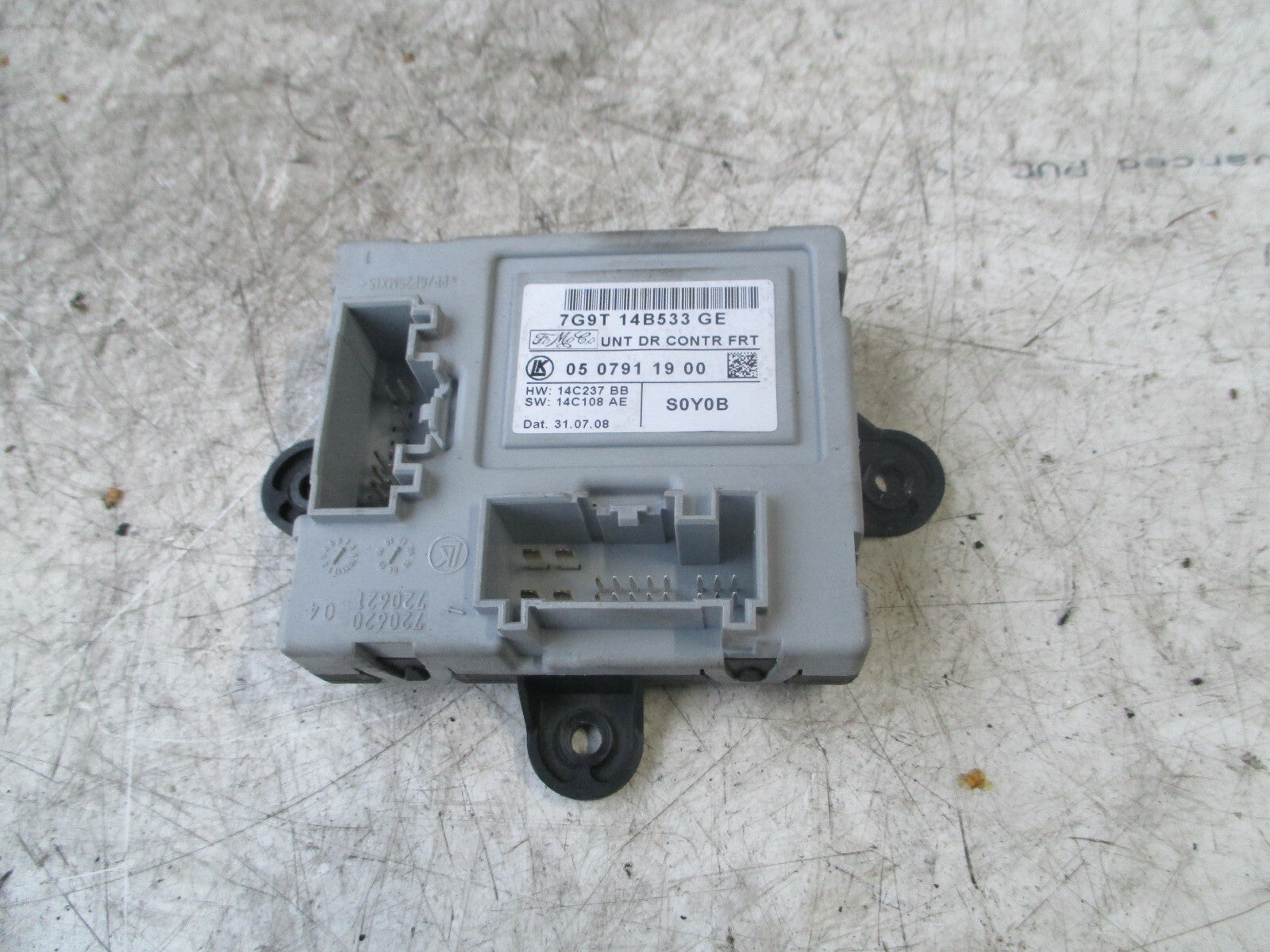 FORD MONDEO MK4 2008 NSF PASSENGER SIDE FRONT DOOR CONTROL MODULE 7G9T14B533GE