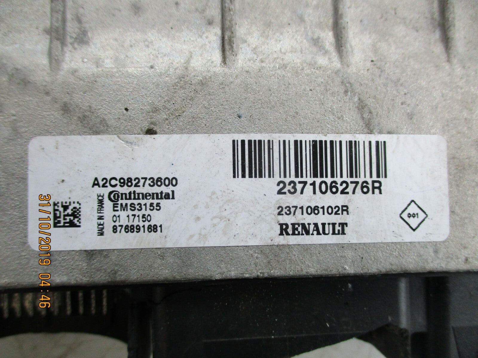 DACIA DUSTER 1.2 TCE MK1 ECU ENGINE CONTROL UNIT DAMAGED 237106276R 237106102R