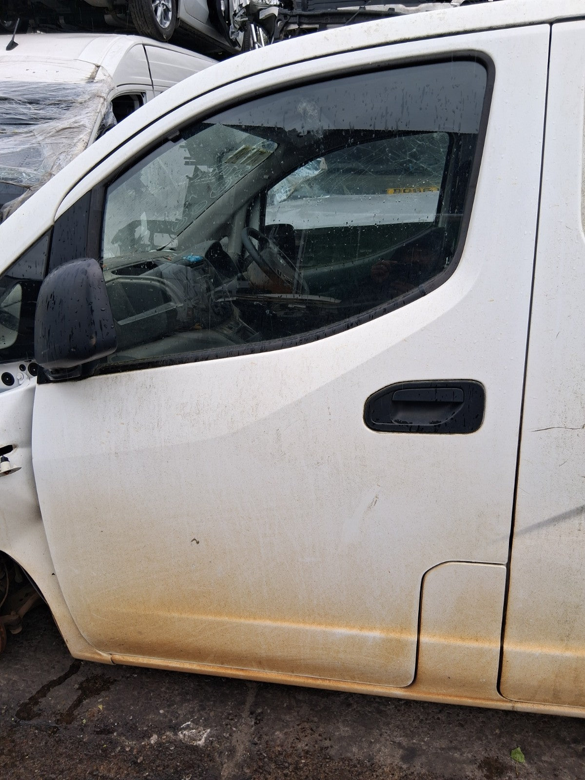 2018 NISSAN NV200 NSF PASSENGER SIDE FRONT LEFT BARE DOOR WHITE