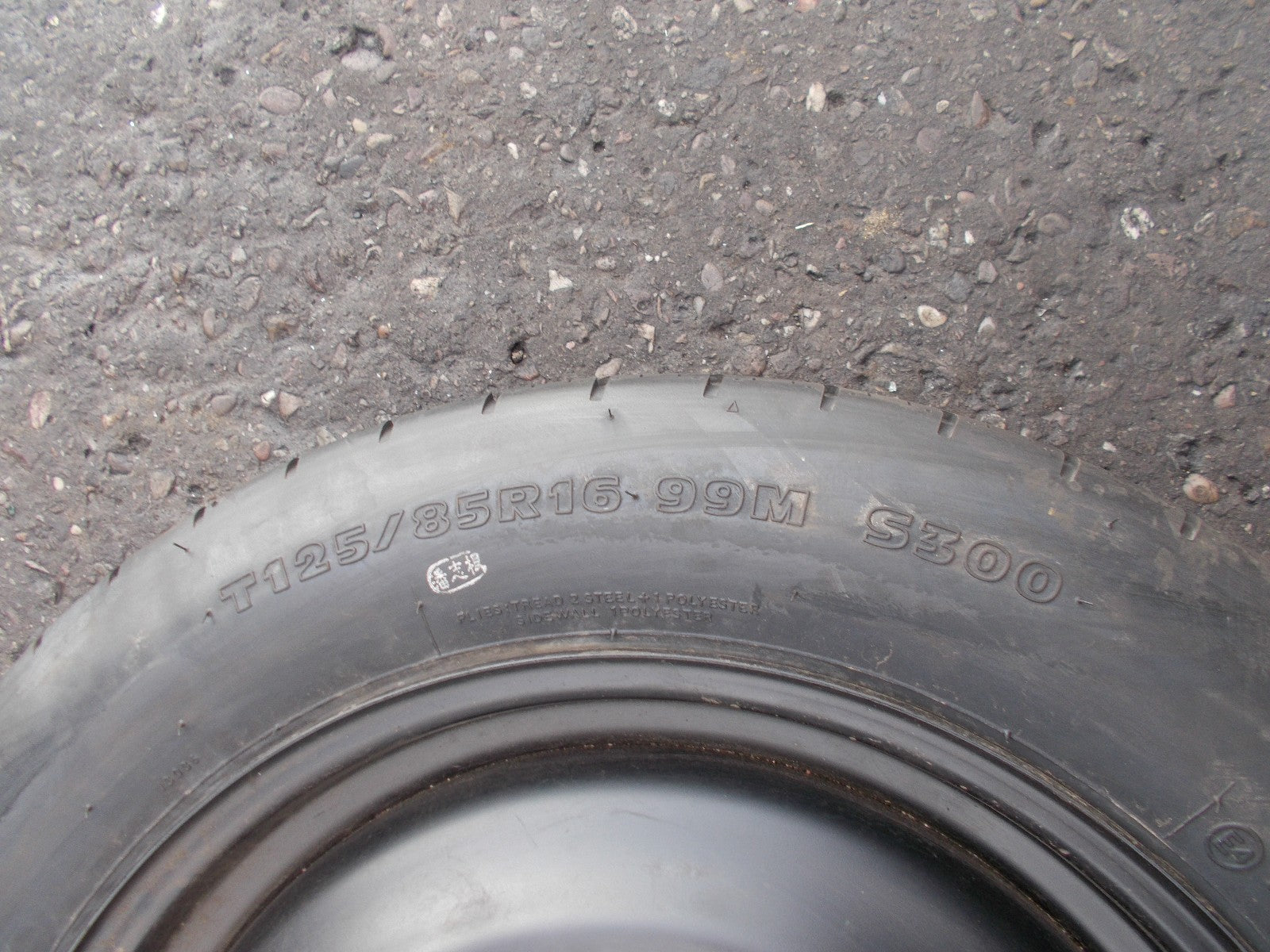 FORD FOCUS HANKOOK 5 STUD 16 INCH SPARE STEEL WHEEL 125/85 R16 1S71MH 09345