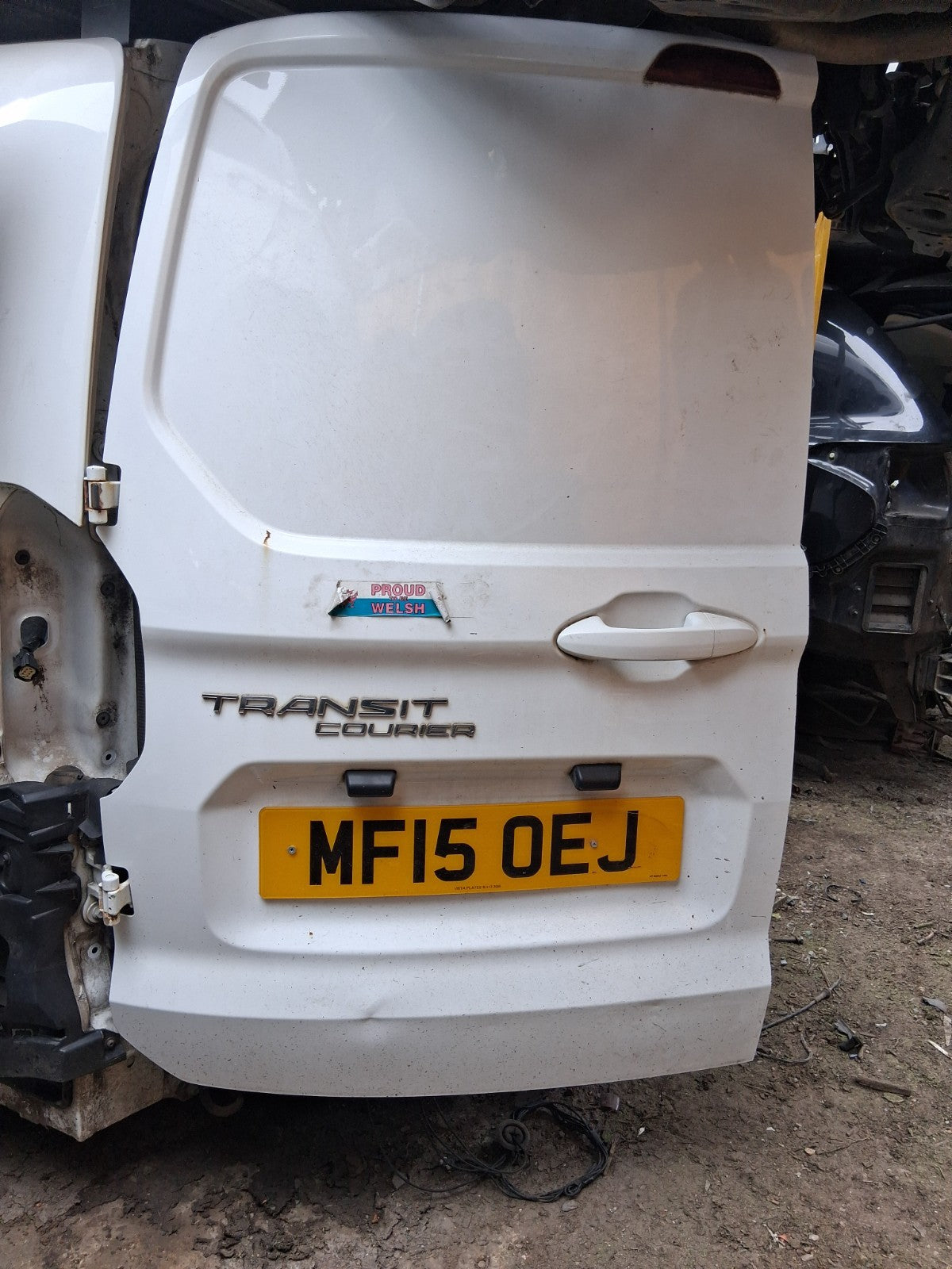2015 FORD TRANSIT COURIER MK1 NS PASSENGER SIDE REAR COMPLETE DOOR WHITE