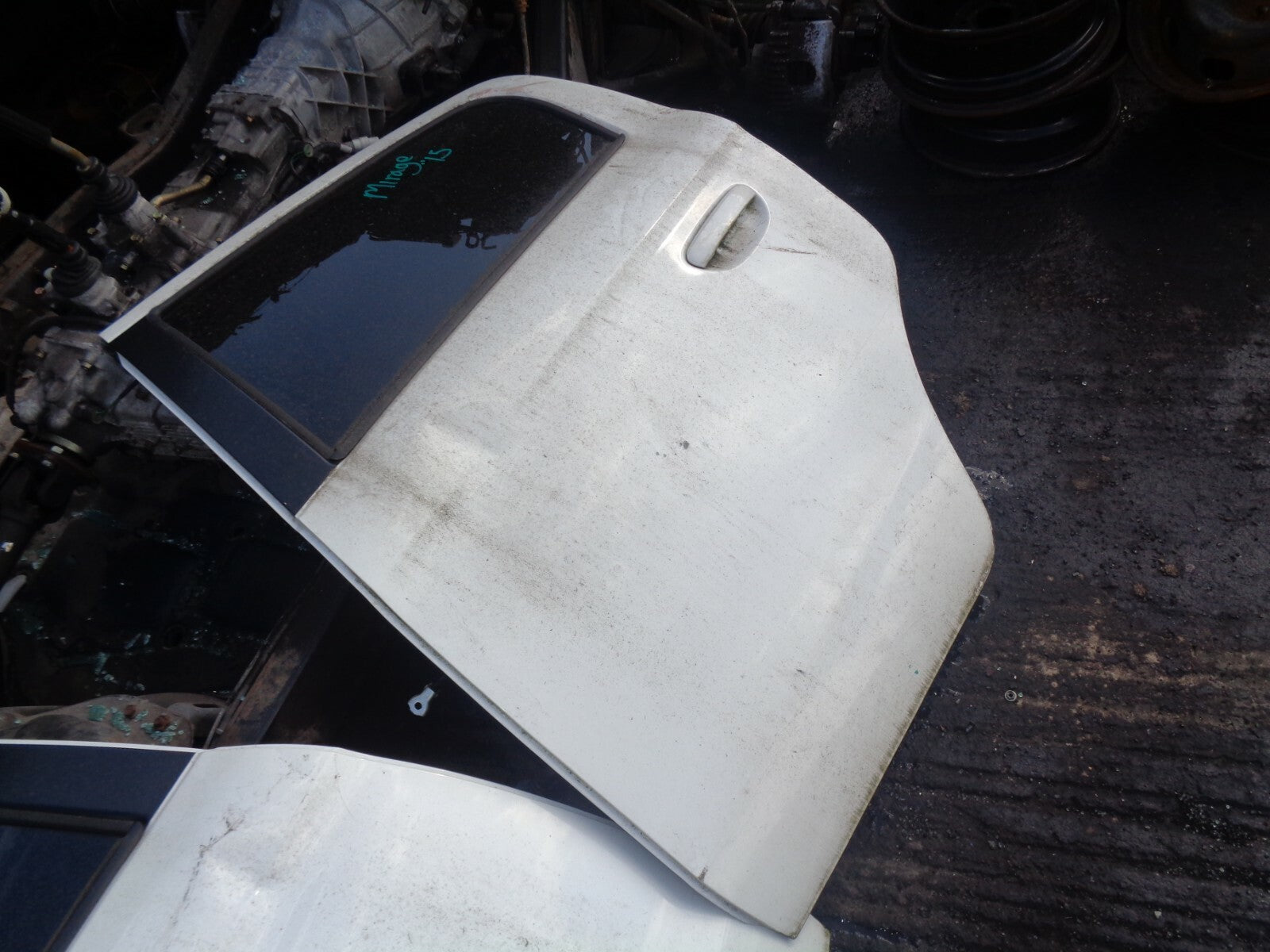 MITSUBISHI MIRAGE 2 MK6 2013 NSR PASSENGER SIDE REAR COMPLETE DOOR ALPINE WHITE