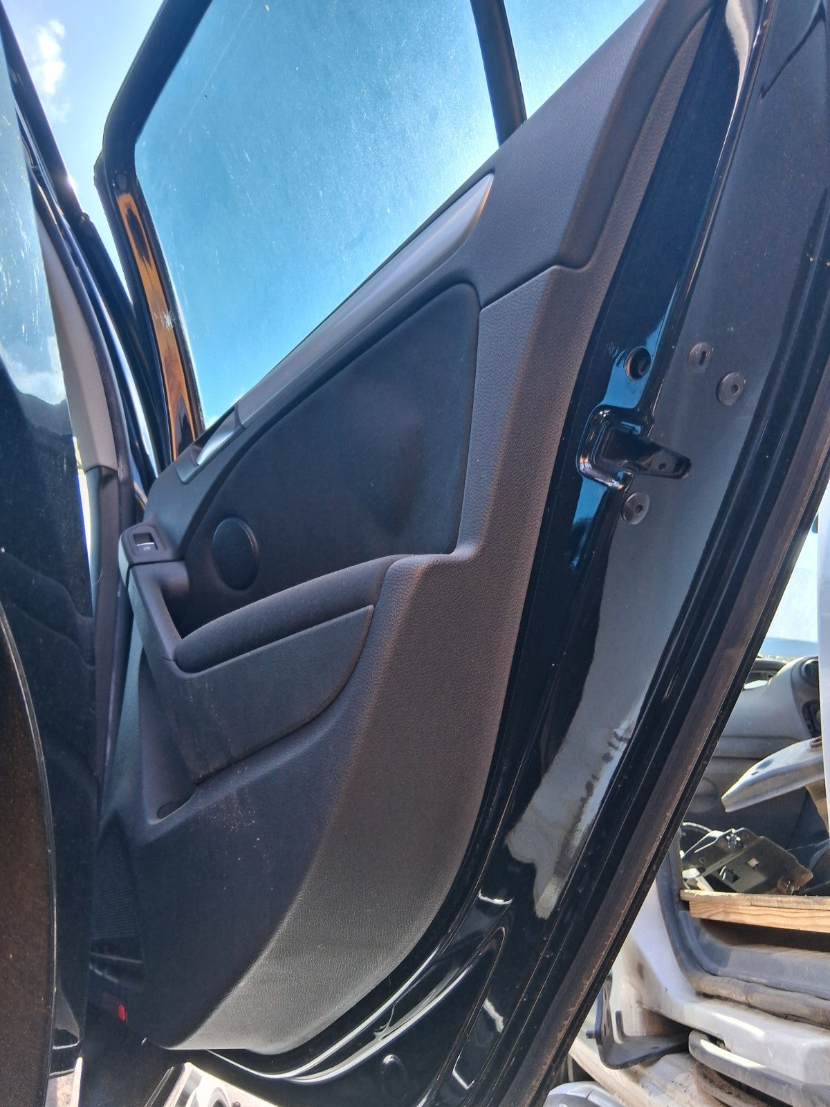 2012 VW VOLKSWAGEN GOLF MK6 OSR DRIVER SIDE REAR COMPLETE DOOR BLACK LC9X