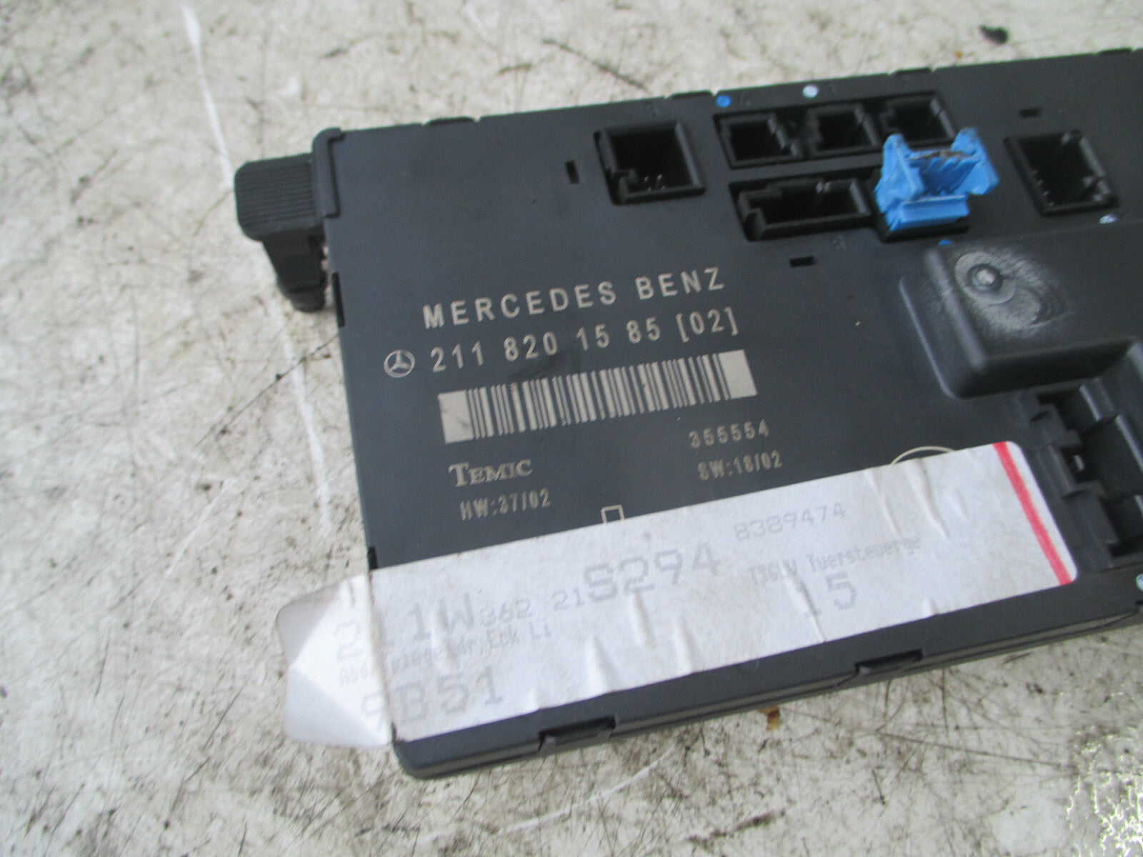 MERCEDES BENZ E CLASS W211 2004 NSF PASSENGER SIDE REAR DOOR CONTROL MODULE