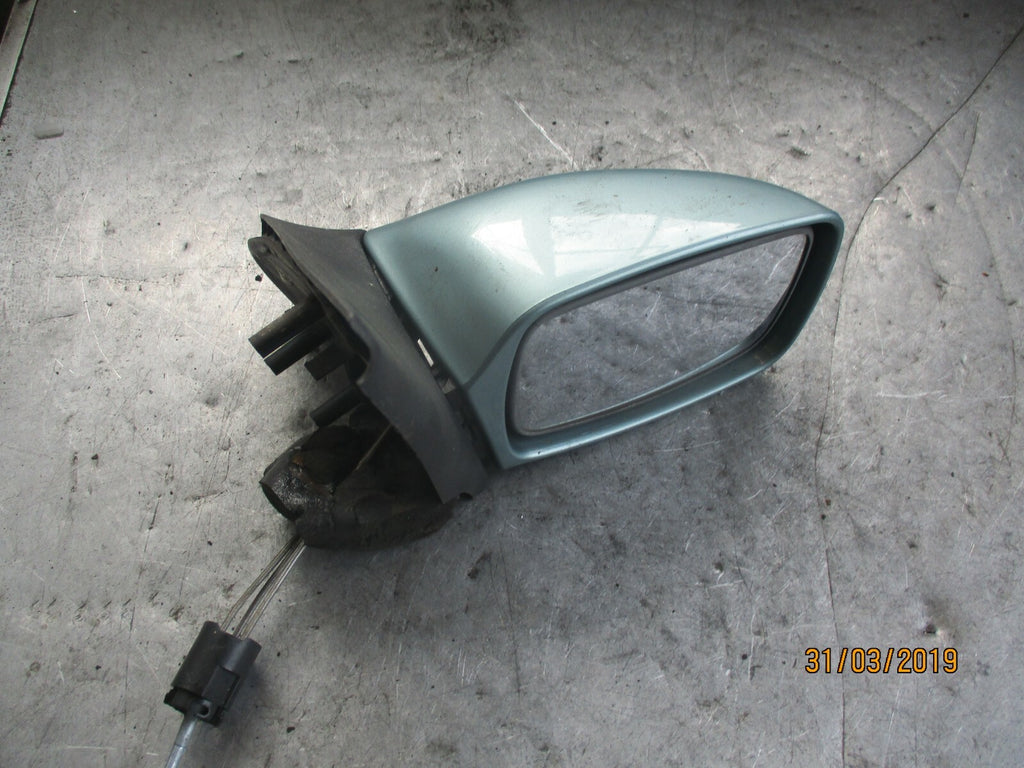 FORD FIESTA MK5 OS DRIVER SIDE MANUAL WING MIRROR LIGHT BLUE