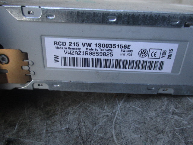 2015 VOLKSWAGEN UP 1.0 PETROL  STEREO RADIO CD PLAYER UNIT 1S0035156E