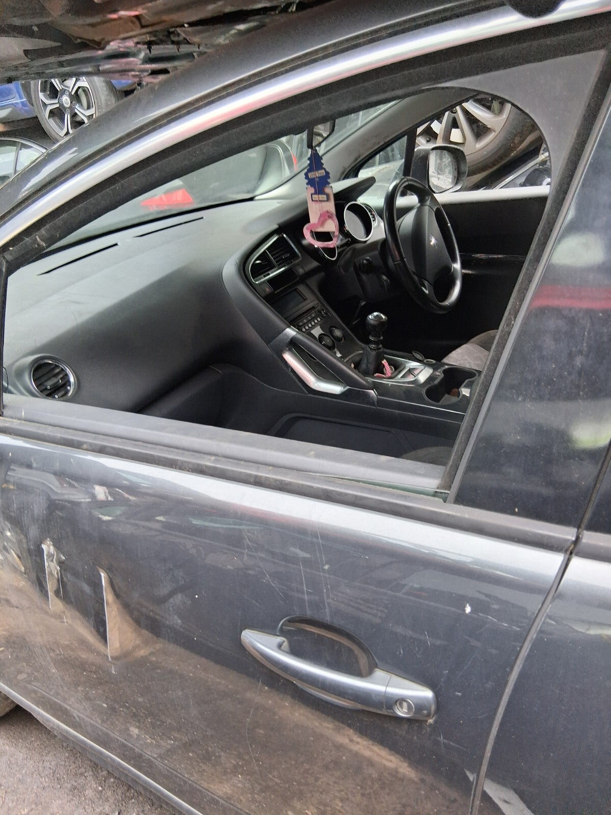 2012 PEUGEOT 3008 MK1 NSF PASSENGER SIDE FRONT LEFT BARE DOOR GRIS SHARK KTPD
