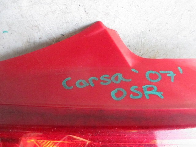 2007 VAUXHALL CORSA OSR DRIVER SIDE REAR INNER TAIL LIGHT 13211841