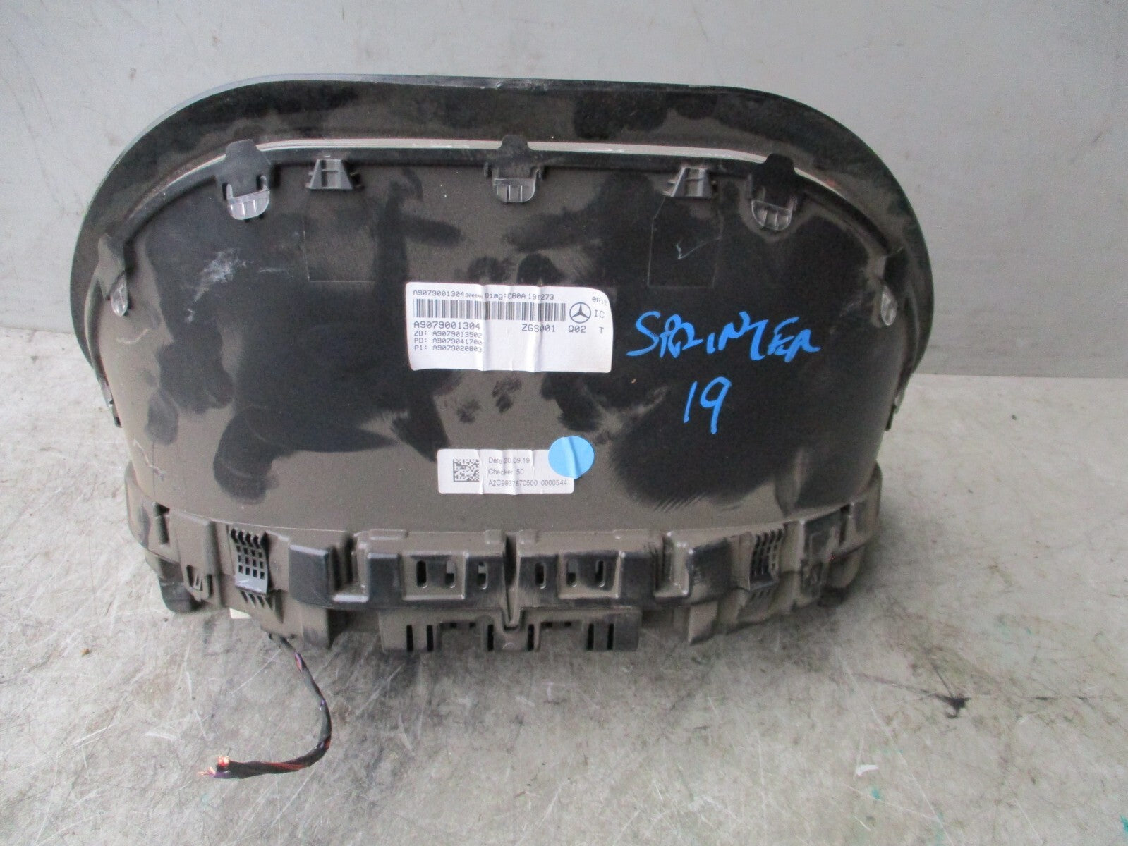 MERCEDES BENZ SPRINTER W907 2019 2.1 DIESEL MANUAL SPEEDO CLUSTER A9079001304