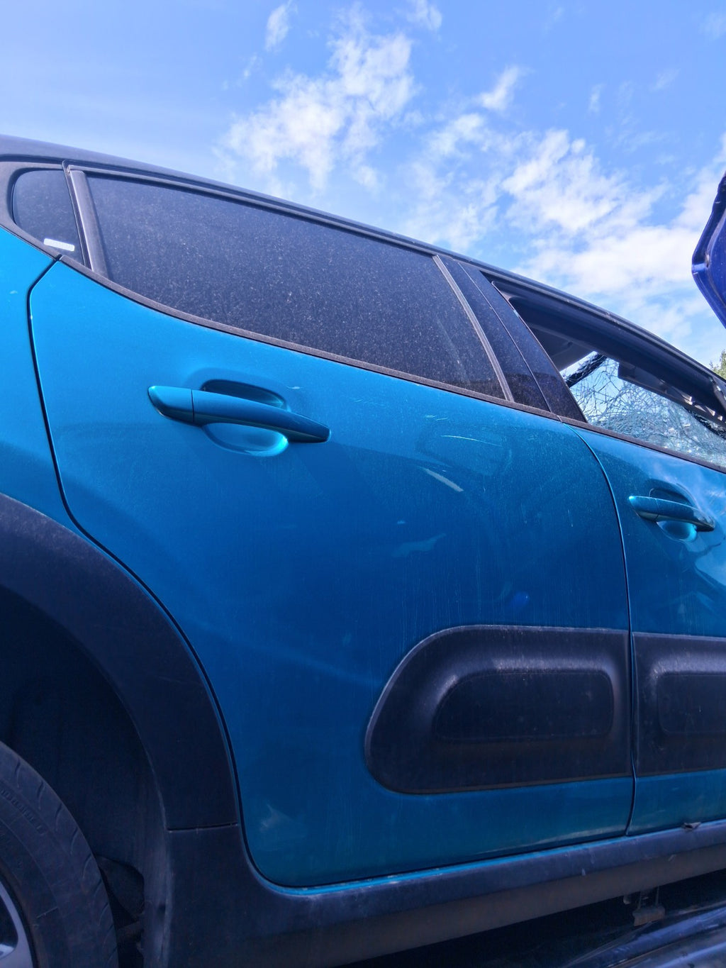 2023 CITREOEN C3 MK3 OSR DRIVER SIDE REAR BARE DOOR SPRING BLUE METALLIC EWJ