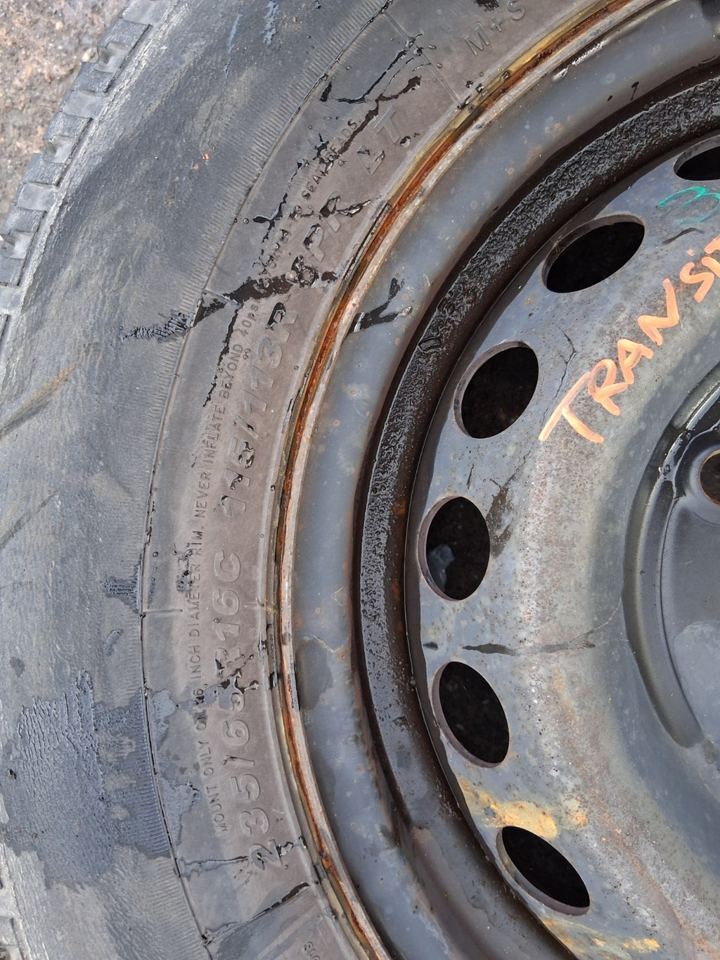 2021 FORD TRANSIT 350 MK8 STEEL WHEEL WITH TYRE 235/65 R16C KK211015CB