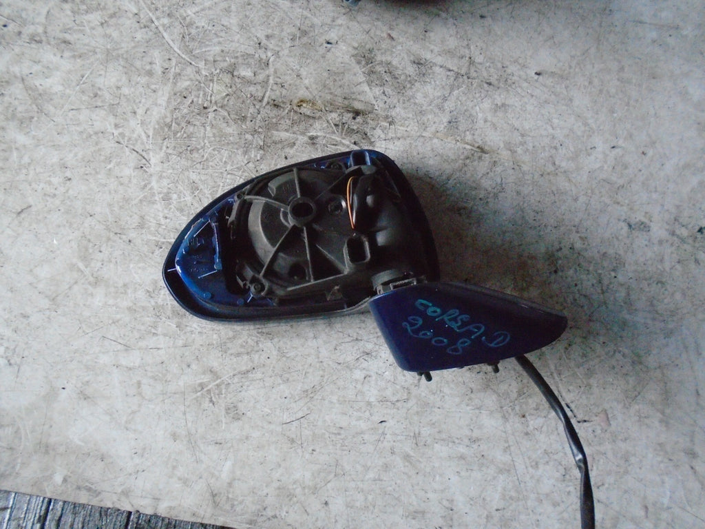 VAUXHALL CORSA D 2008 OSF FRONT DRIVER SIDE WING MIRROR BLUE