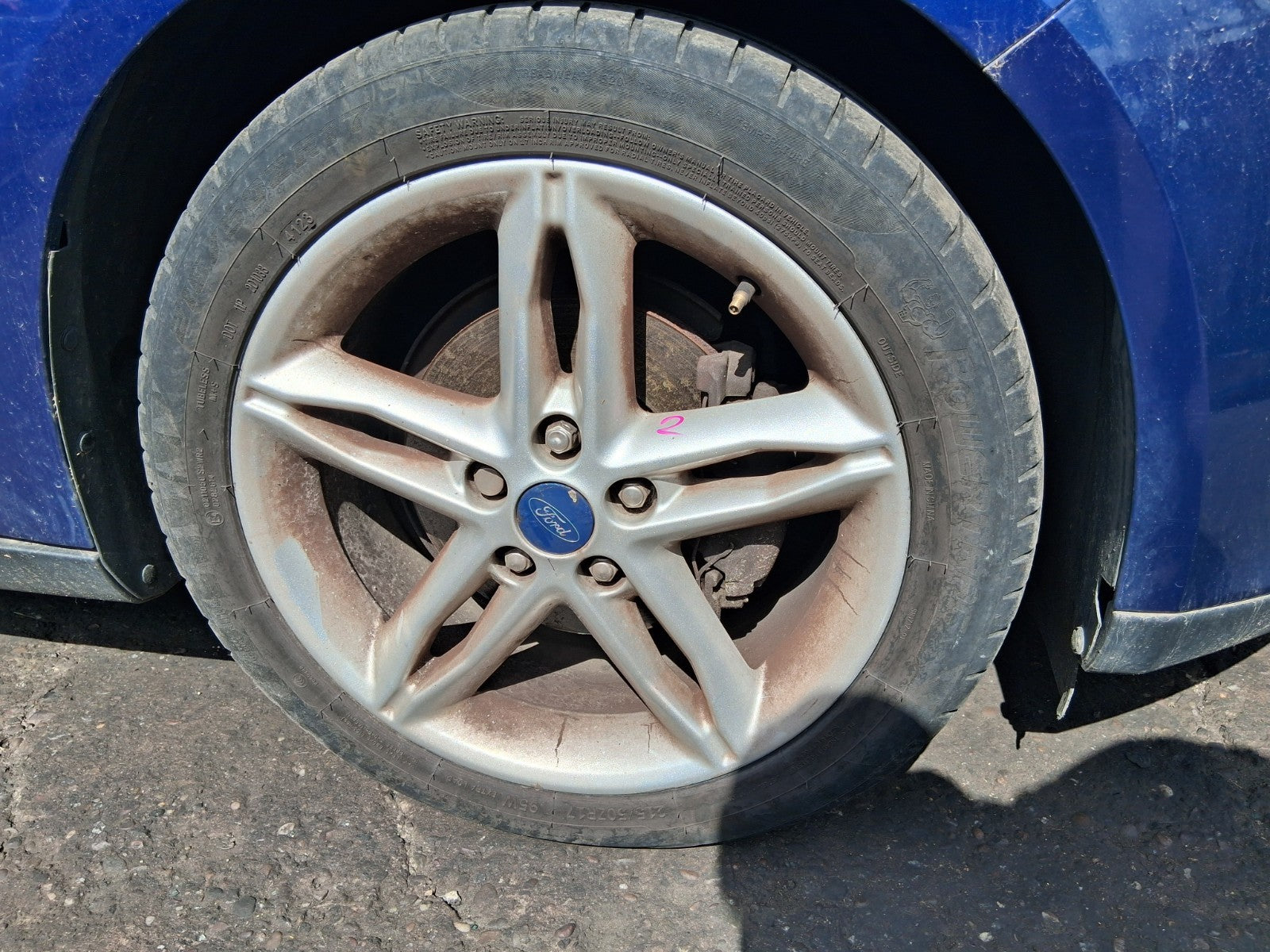 2015 FORD FOCUS MK3 17 INCH SINGLE ALLOY WHEEL WITH TYRE 215/50R17 REF 2