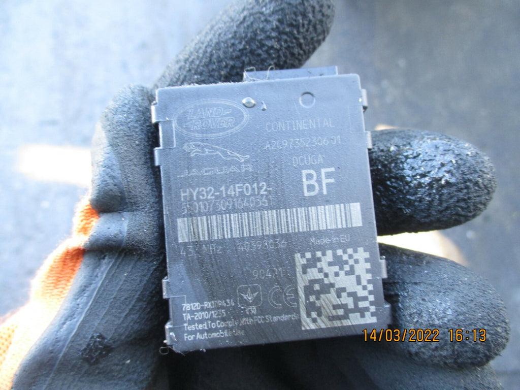 JAGUAR XE 2019 TYRE PRESSURE RADIO RECEIVER CONTROL MODULE HY32-14F012-BF