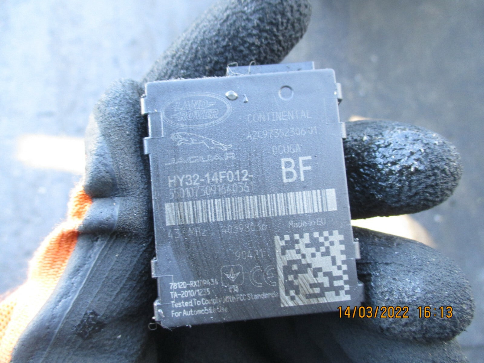 JAGUAR XE 2019 TYRE PRESSURE RADIO RECEIVER CONTROL MODULE HY32-14F012-BF