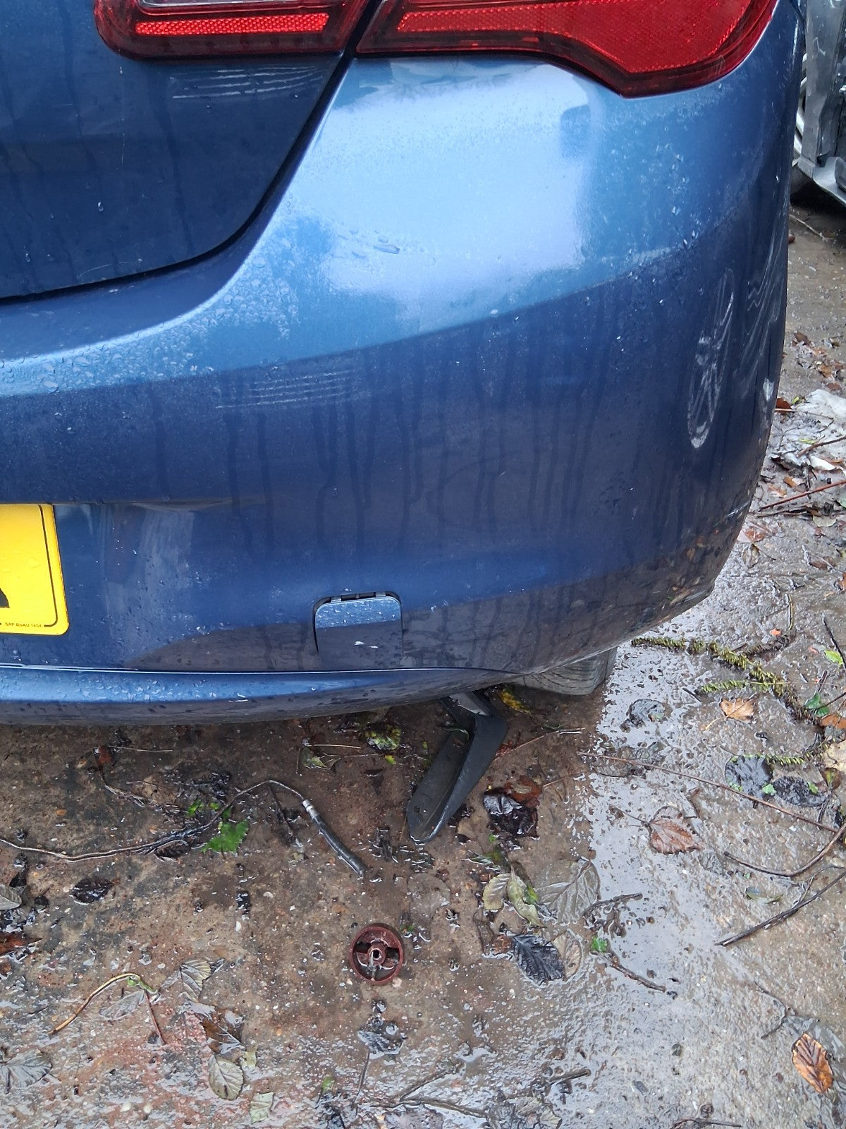 2017 VAUXHALL CORSA E COMPLETE REAR BUMPER DARK SEA BLUE METALLIC Z22W