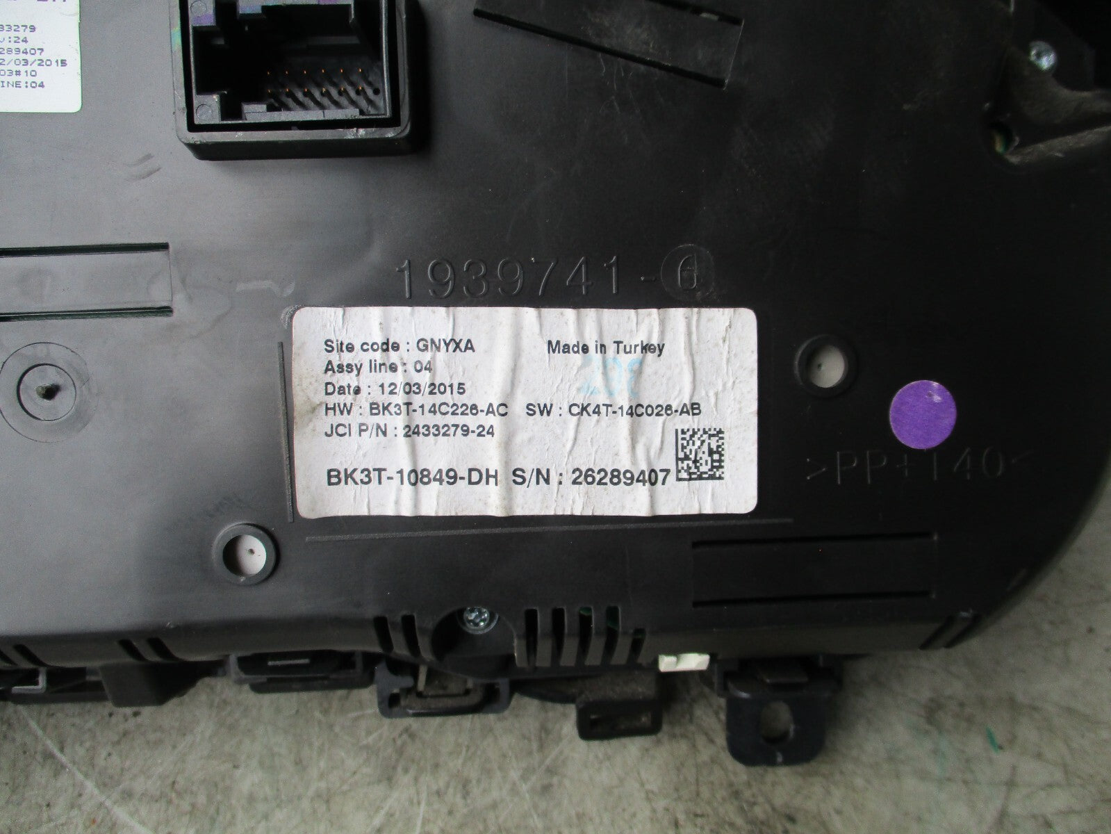 FORD TRANSIT CUSTOM 2015 2.2 DIESEL MANUAL SPEEDO INSTRUMENT CLUSTER BK3T10849DH