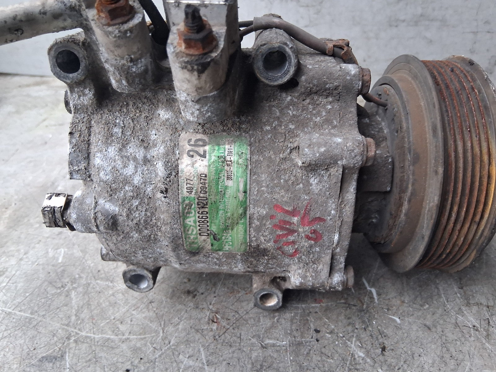2005 HONDA CIVIC MK7 3 DOOR AC AIR CON COMPRESSOR PUMP 38800PLAE021