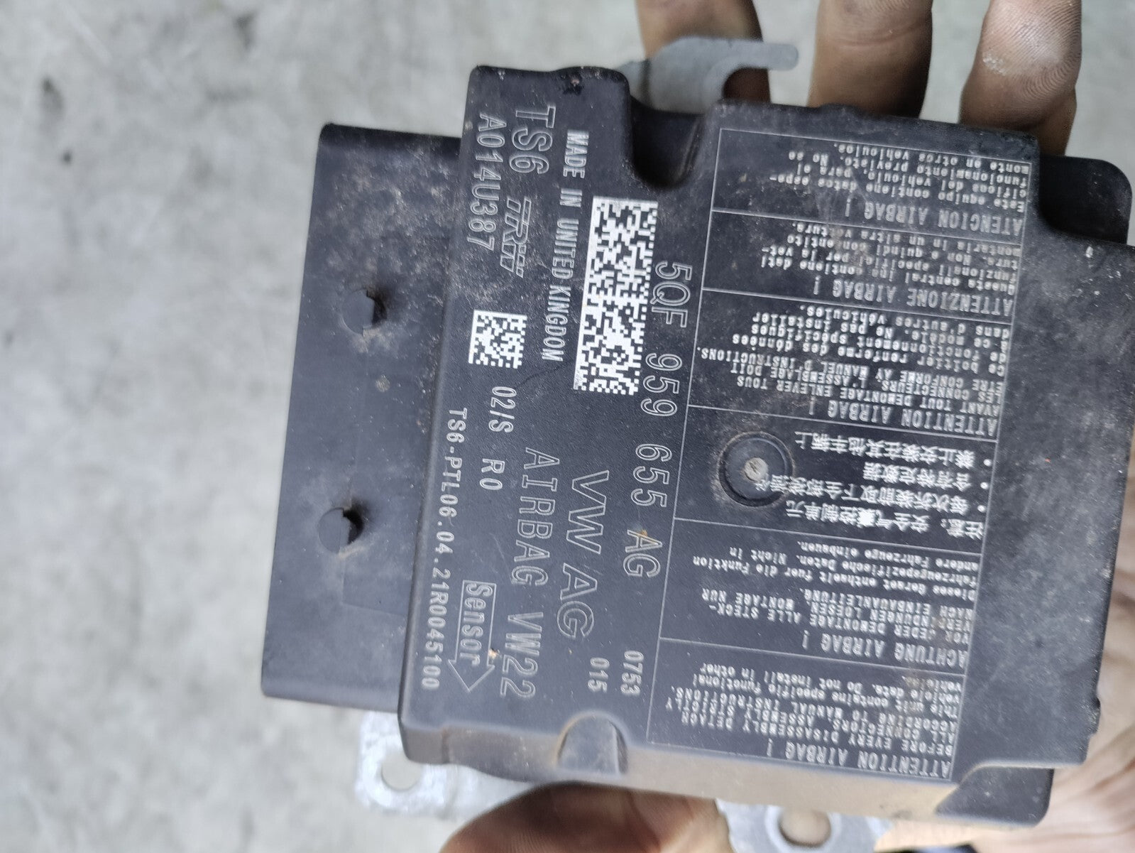 SEAT IBIZA MK5 2020 AIRBAG ECU CONTROL MODULE UNIT 5QF959655