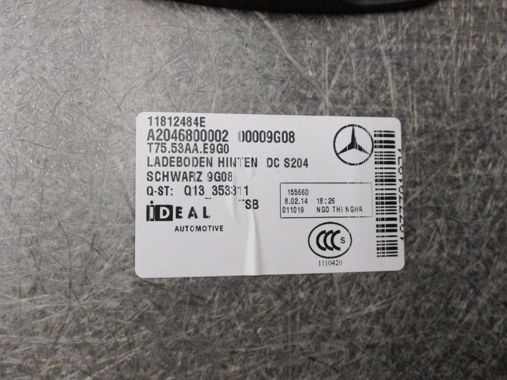 MERCEDES C CLASS S204 2013 C220 REAR BOOT CARPET FLOOR HARD BOARD A2046800002