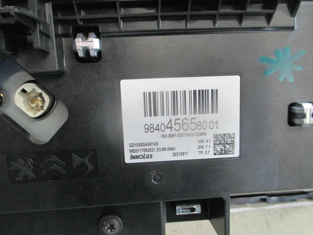 CITROEN C4 MK3 2021 FRONT DASHBOARD DASH RADIO SATNAV SCREEN DISPLAY 9840456580