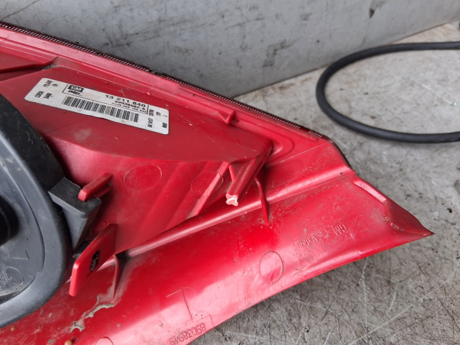 2008 VAUXHALL CORSA D NSR PASSENGER SIDE REAR LEFT TAIL LIGHT 89038962A