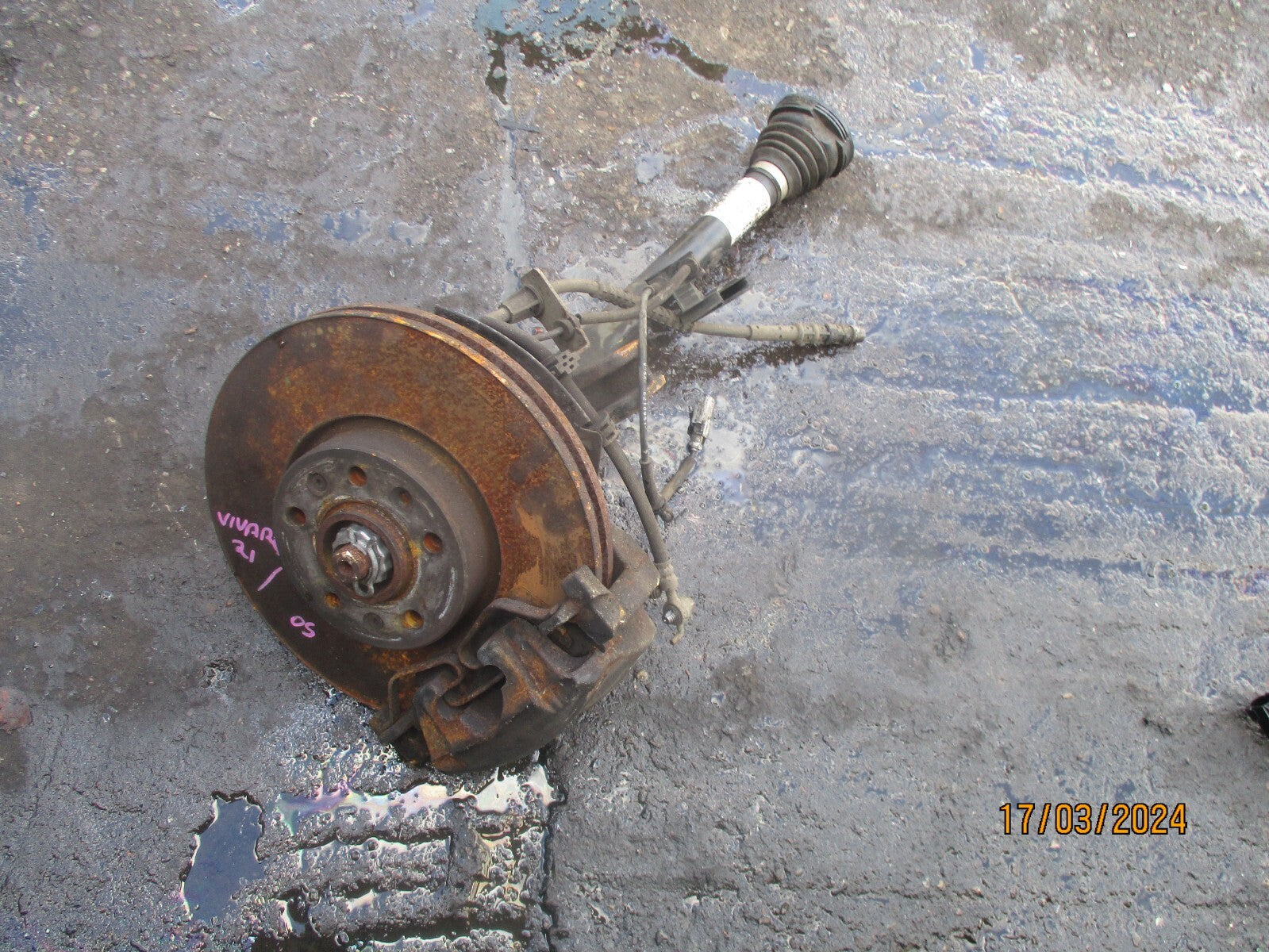 VAUXHALL VIVARO MK3 2021 1.5 DIESEL OS DRIVER SIDE WHEEL BEARING HUB CALIPER