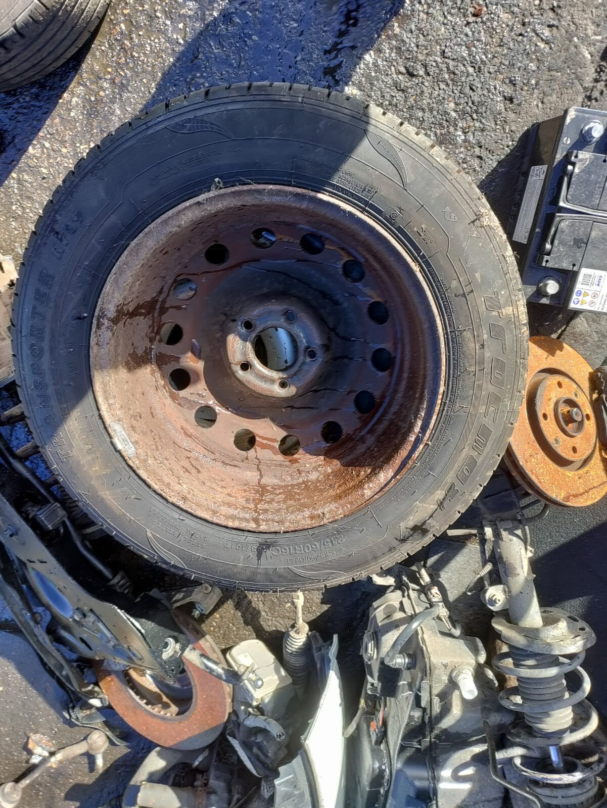 2007 PEUGEOT EXPERT MK2 16 INCH STEEL WHEEL WITH TYRE 215/60R16