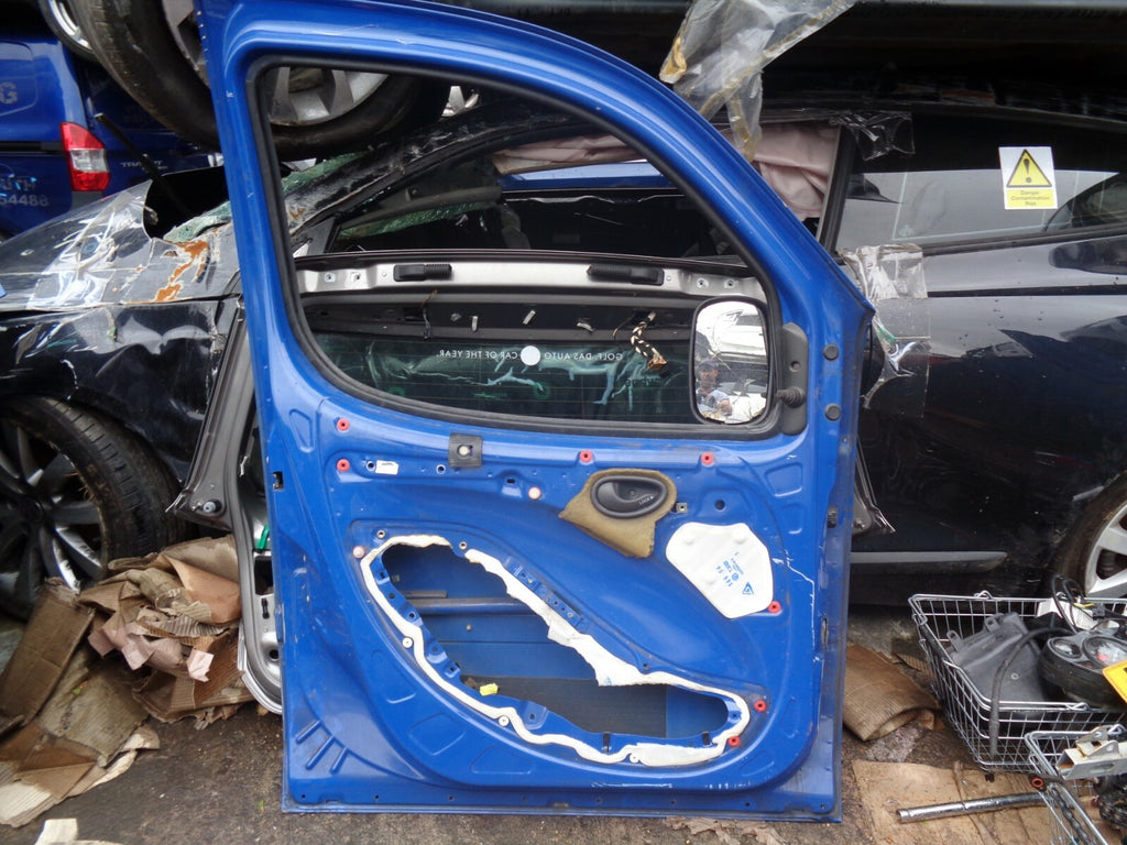 FIAT DOBLO VAN 2003 NSF PASSENGER SIDE FRONT DOOR BLUE