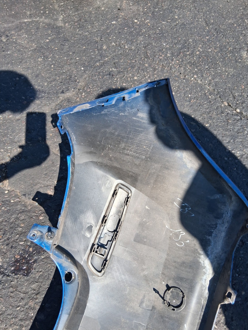 2008 RENAULT CLIO MK3 COMPLETE REAR BUMPER BLUE