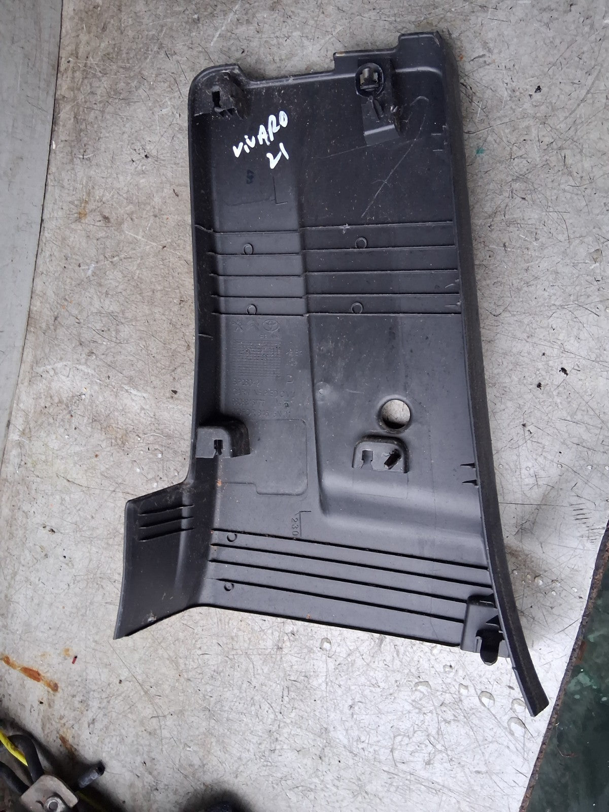 2021 VAUXHALL VIVARO MK3 OSF DRIVER SIDE FRONT RIGHT B PILLAR TRIM 9808846777