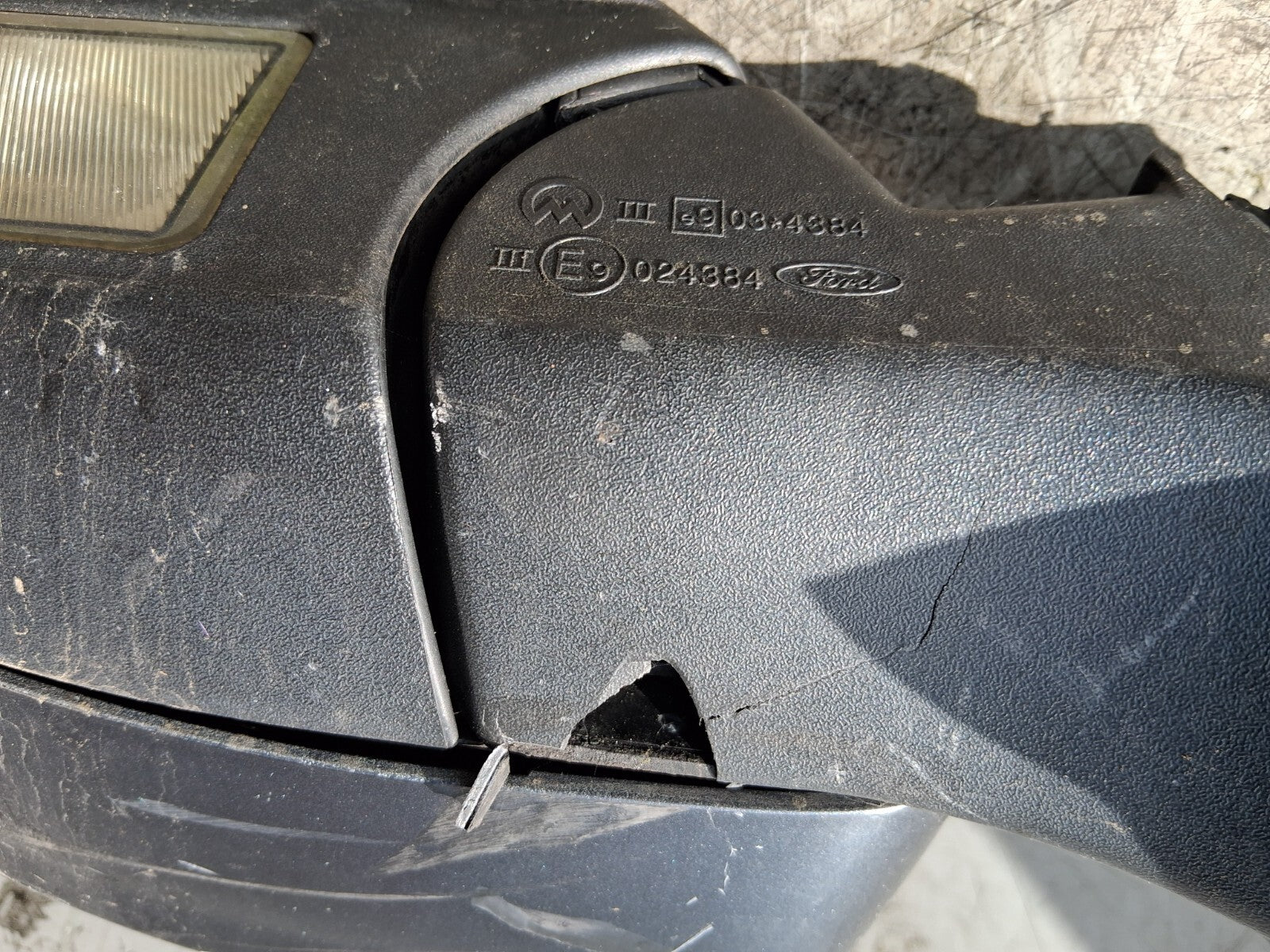 FORD MONDEO MK4 2008 NS PASSENGER SIDE LEFT WING MIRROR BLUE 024384