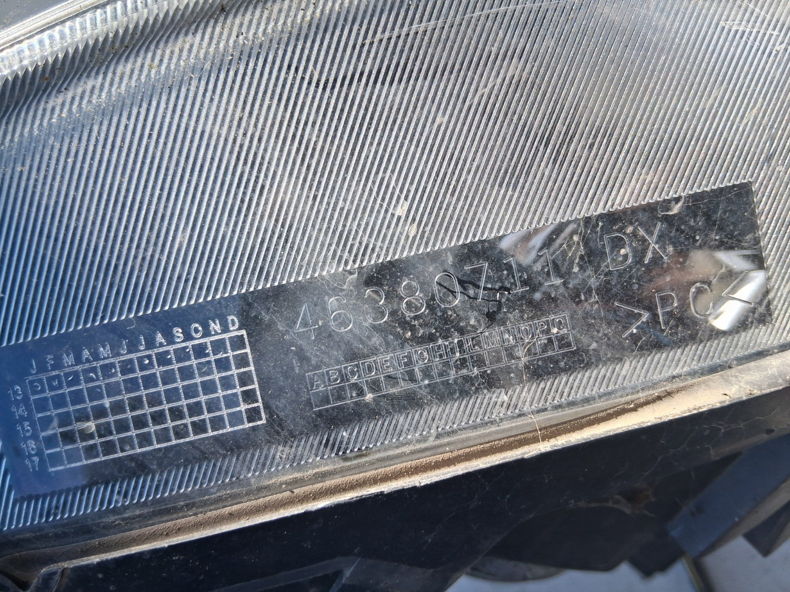 2013 FIAT DOBLO OSF OFF RIGHT DRIVER SIDE FRONT HEADLIGHT HEADLAMP 46380711